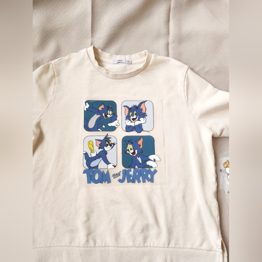 2/$20 Iron on Heat transfer Tom and Jerry pattern Medium size